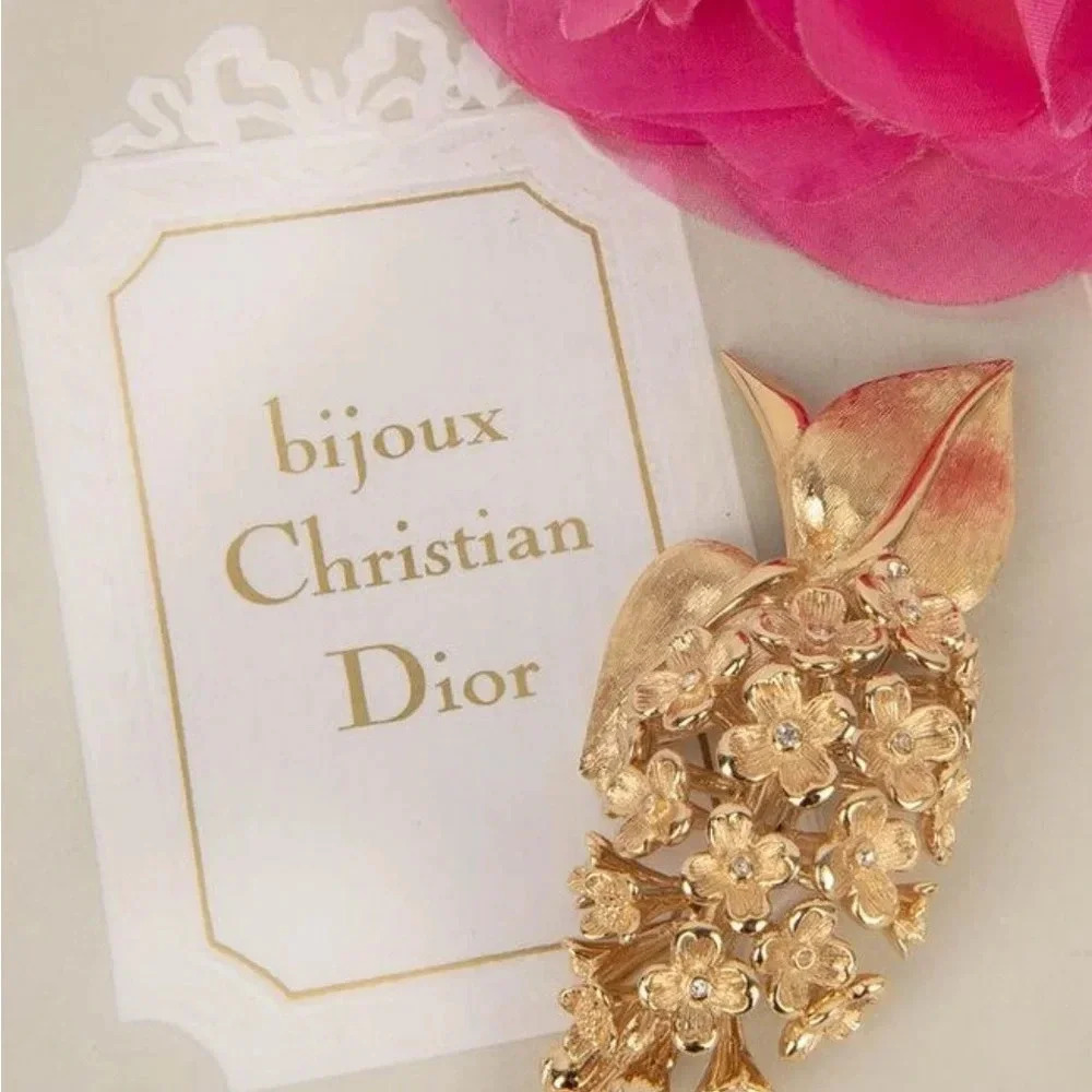Dior Vintage Grape Brooch with crystals